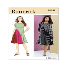 Butterick 6959 Paper Sewing Pattern – Women’s Dress, Size Y5 (18–20–22–24–26), Easy