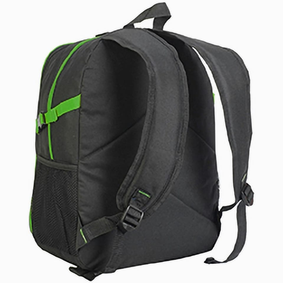 image 1 of Shugon Osaka Basic Backpack / Rucksack Bag (30 Litre) - Black/Green - One Size