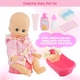image 3 of BiBi Doll Bathtub Set with Working Shower, 13" Baby Doll & Accessories
