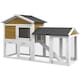 image 1 of PawHut Rabbit Hutch, Guinea Pig Hutch Outdoor Double Tier w/ Ramp, Yellow