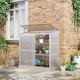 image 2 of Outsunny 4x2ft 3-Tier Greenhouse Outdoor Plant Grow Aluminium Frame w/ Roof Door