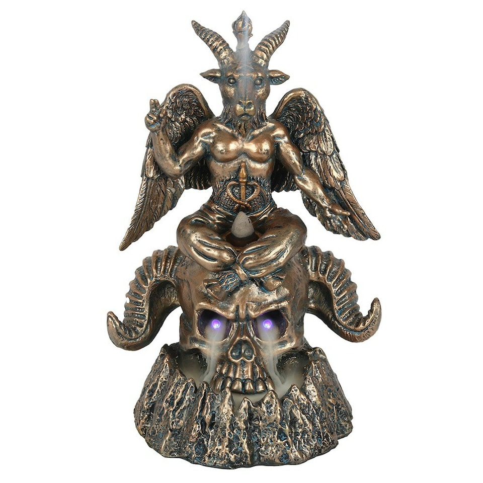 image 1 of Something Different Baphomet Backflow Incense Burner - Brown - One Size