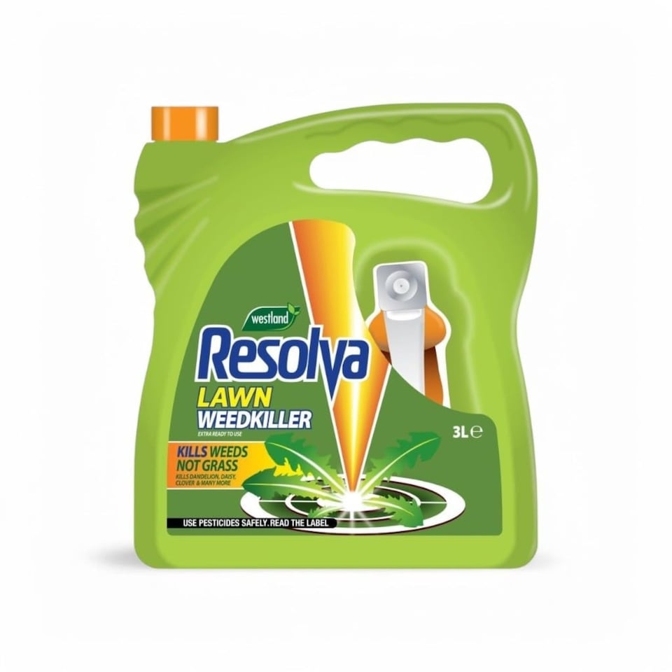 image 1 of Resolva Lawn Weedkiller Extra Ready to Use 3L Broadleaf Weed Control Glyphosate Free | Yellow