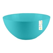 Turquoise Blue Large Round Reusable Plastic Bowl 25cm