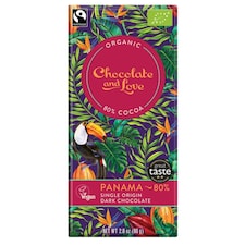 Panama Dark Chocolate, Organic 80g (Chocolate and Love)
