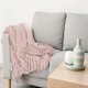 image 2 of Leah Collection Deluxe Throw in Blush Pink (55" x 71") Pink | Pink