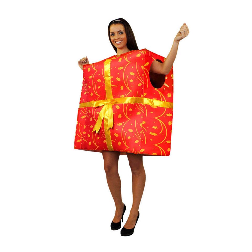 image 1 of Christmas Present Costume | Red