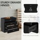 image 4 of Alivio 4 Drawers Bedside Storage Cabinet for Bedroom, Living Room, Dressing Room (Black)