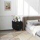 image 7 of HOMCOM Bedside Table Bedside Cabinet with 2 Drawers for Bedroom White