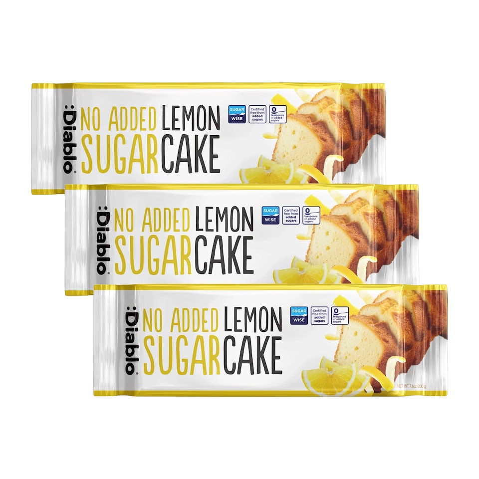 image 1 of Diablo No Added Sugar Lemon Cake 200g 3 Pack