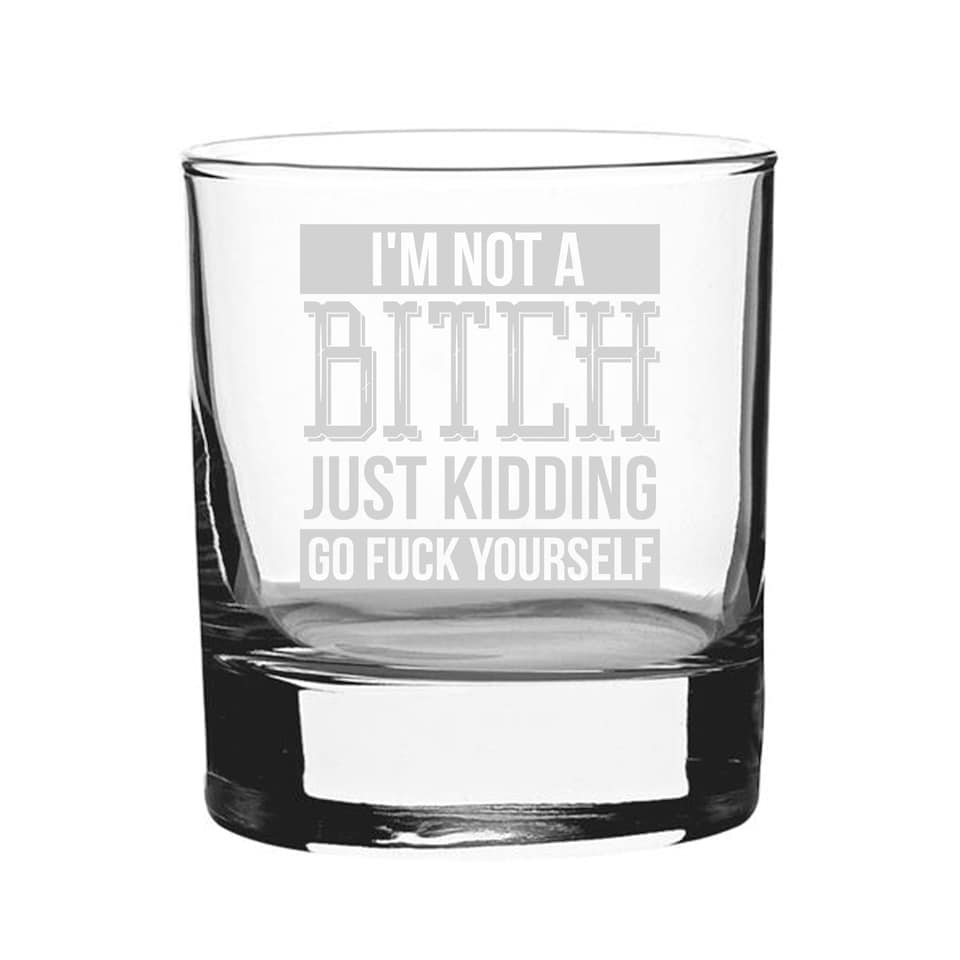 image 1 of Personalised Funny Engraved Whisky Tumbler Gift for Friend