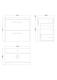 image 2 of Balterley Wall Hung Bathroom 2 Drawer Vanity Unit and 1 Tap Hole Ceramic Basin, with Handles | Grey | Soft Black
