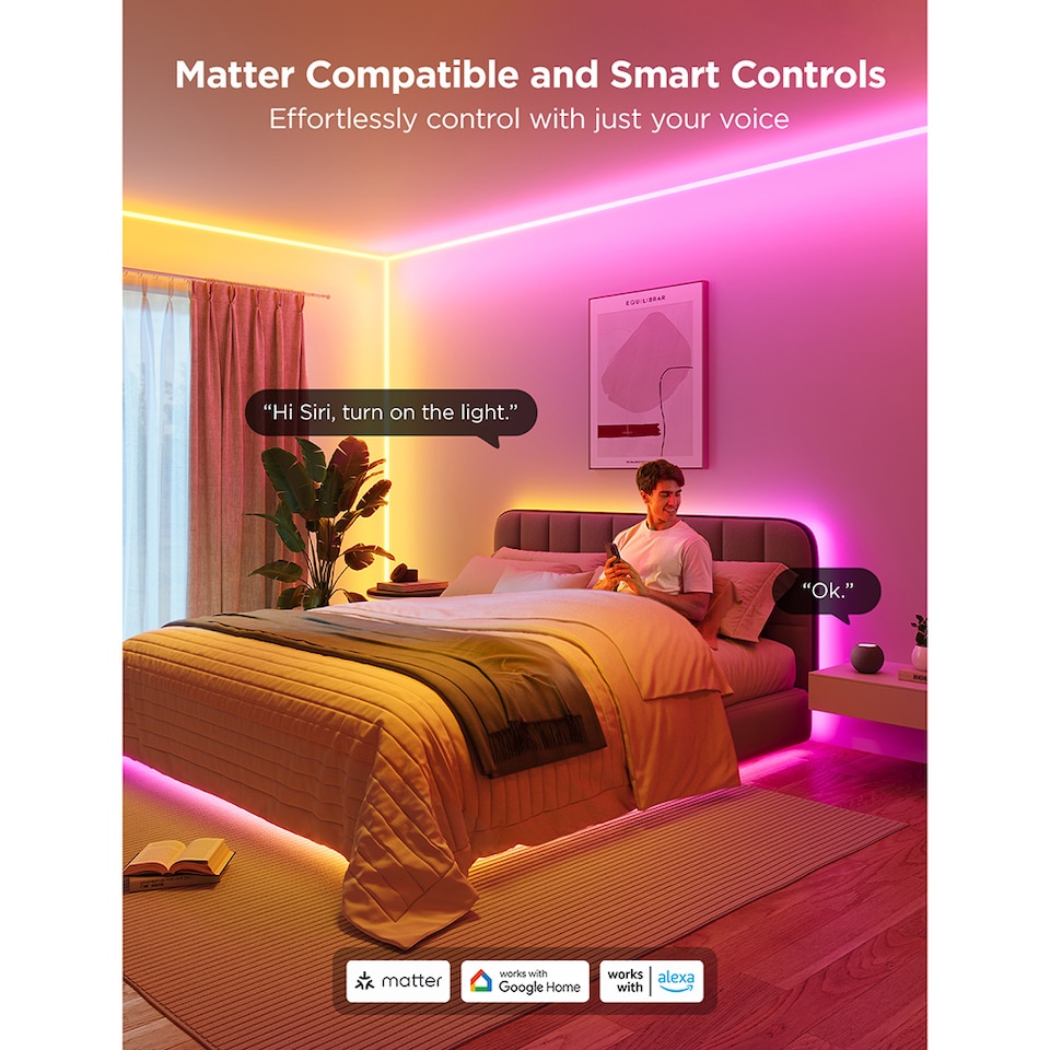 image 1 of Govee H6641 Neon Rope Light for Wall Lining 5M