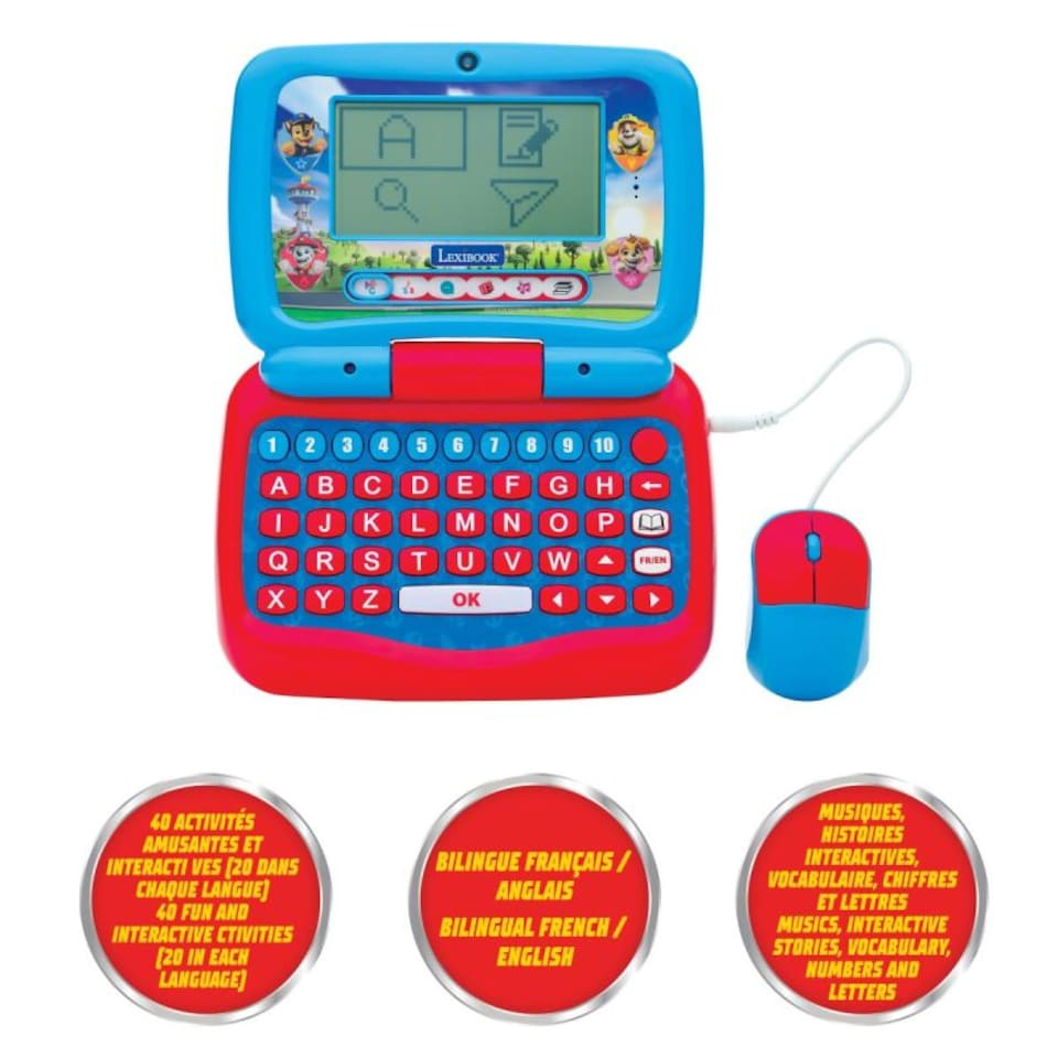 image 1 of Lexibook JC398PAI1 Paw Patrol Educational Laptop - Engish/French