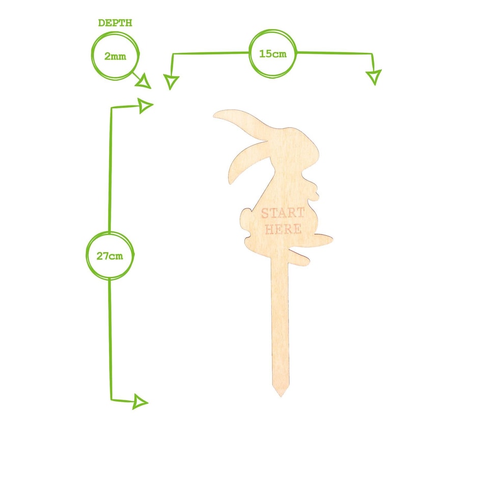 image 1 of Nicola Spring Easter Egg Hunt Signs - 15cm - Natural - Pack of 7