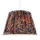 image 2 of Colourful Pleated Cotton Fabric Lamp Shade with Ornate Floral Design Multi