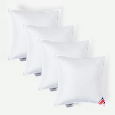 Homescapes Luxury Super Microfibre Cushion Pad Insert Inner 45 x 45 cm (18 x 18 inches) - Pack of 4 | White | 45 x 45 cm (18 x 18")