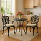 image 5 of Centurion Supports BANGUI Black Garden and Patio Table and 2 Chairs Cast Aluminium Bistro Set