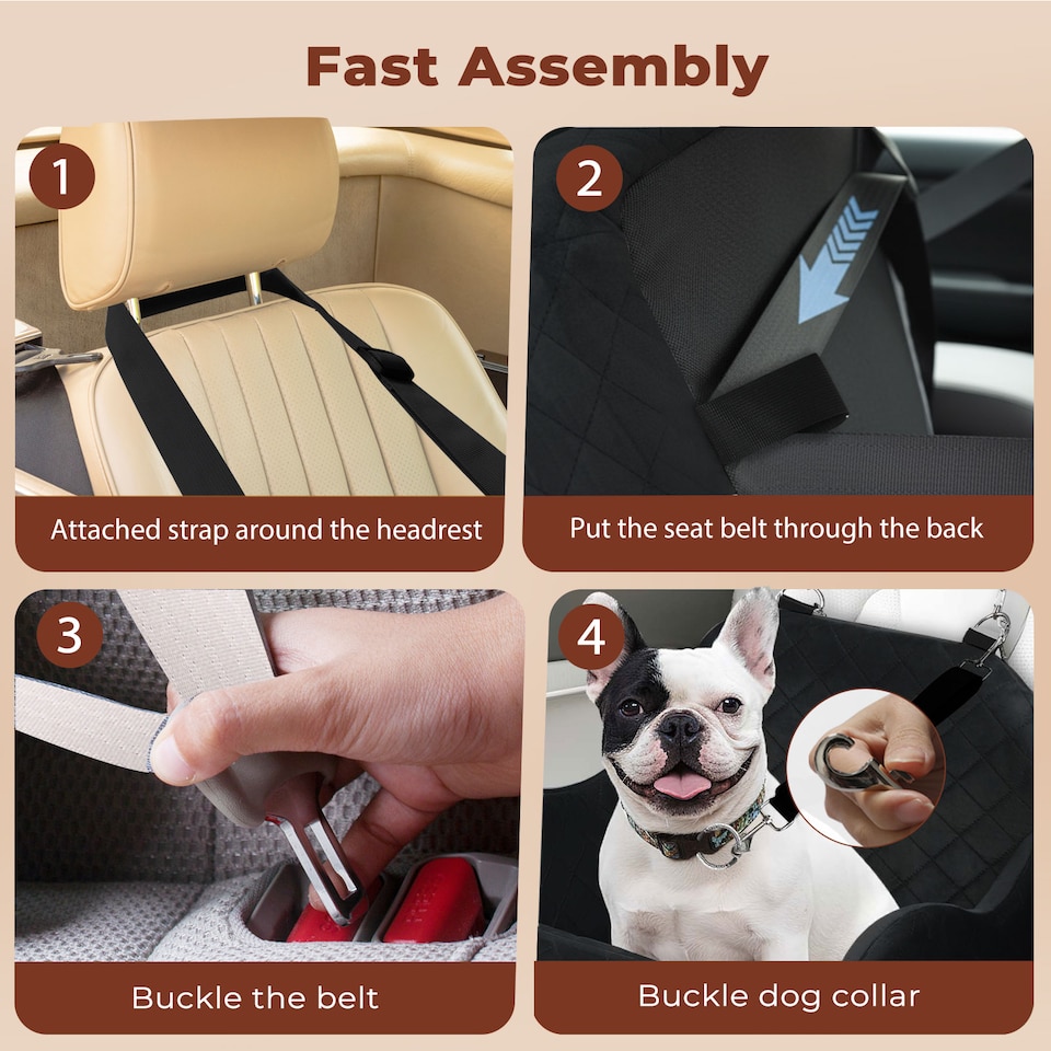 image 1 of Skylos Dog Booster Car Seat Black Portable Travel Carrier Bed for Pet | Black | Black | One Size