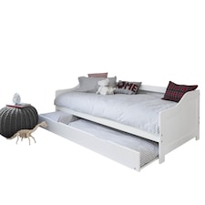 Hove Day Bed with Pullout Trundle in White