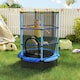 image 2 of HOMCOM 4.6FT Kids Trampoline with Safety Enclosure for Ages 3-10 Years Blue