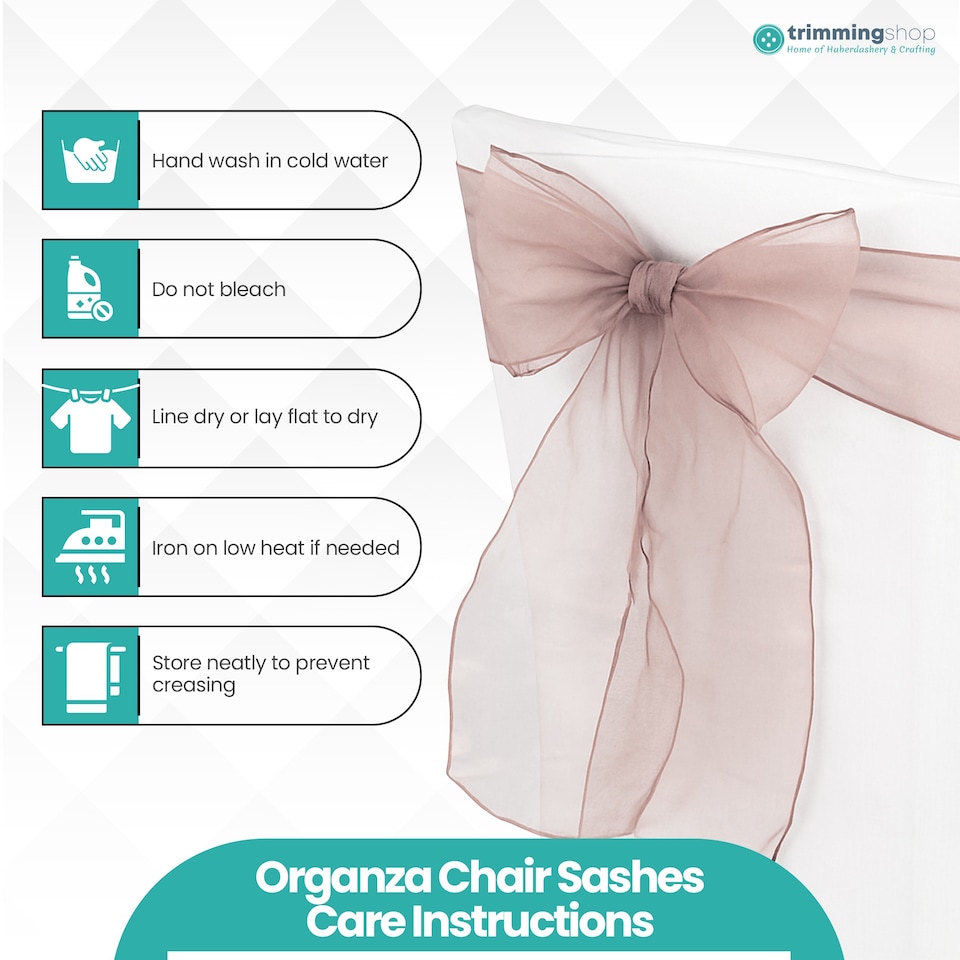 image 1 of 17 x 280cm Organza Chair Sashes, Sheer Sash Ties - 1pc