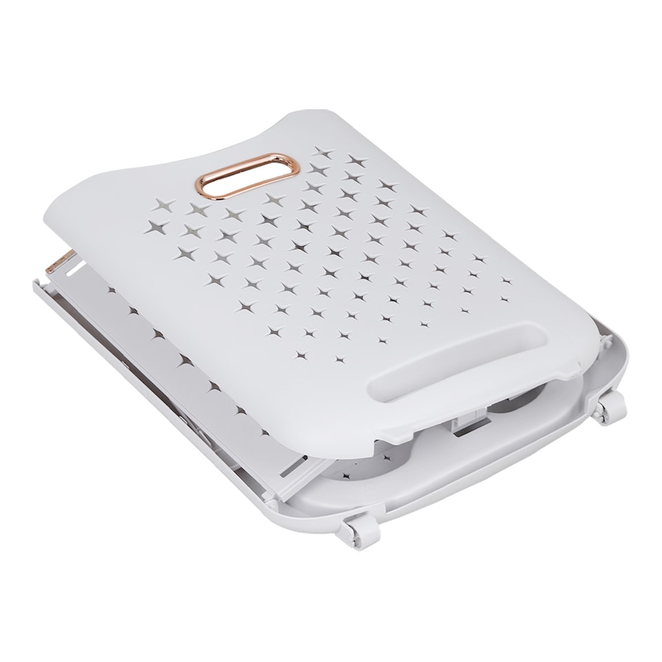 image 1 of Living and Home 2-Tier Foldable Laundry Baskets with Casters,S