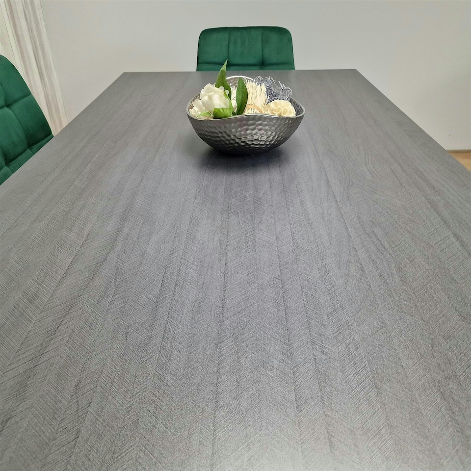 image 1 of Dining Table Set with 4 Chairs and a Bench Dining Room and Kitchen table set of 4 Grey