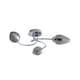 image 2 of Lina 3-Light Chrome Flush Ceiling Light
