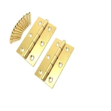 Golden Grace Standard Butt Hinges in Electro Brass Gold Finish, Timber Door Hinge - 75mm | Gold | 1 Set