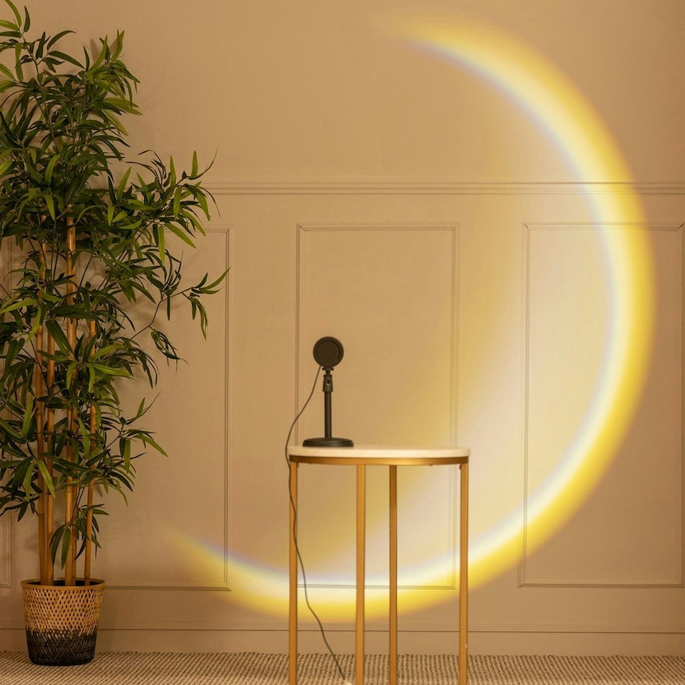 image 1 of ValueLights Moonlight Gifting Polished Black Illuminated Decoration and Integrated LED .17W Multicolour 5800K Bulb
