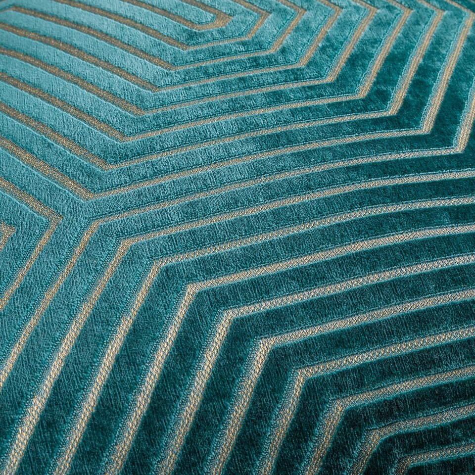 image 1 of Paoletti Evoke Cut Velvet Cushion Cover Blue