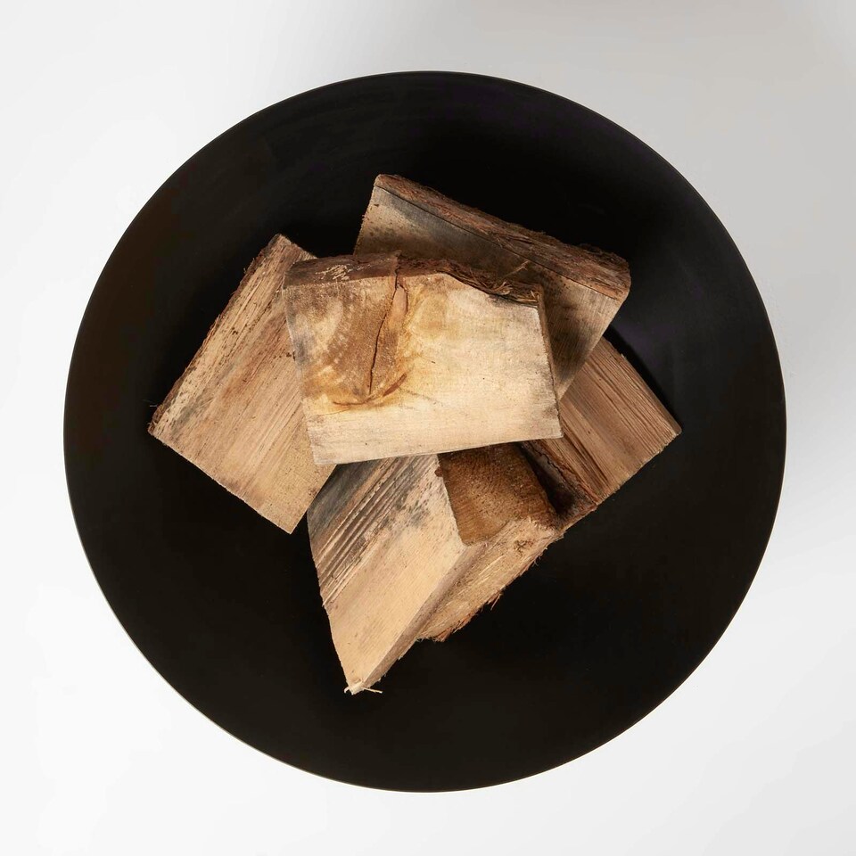 image 1 of Homescapes Metal Fire Bowl with Stand