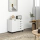 image 2 of HOMCOM Modern Mobile 5-Drawer Cabinet w/ Door, Office Storage Cabinet White