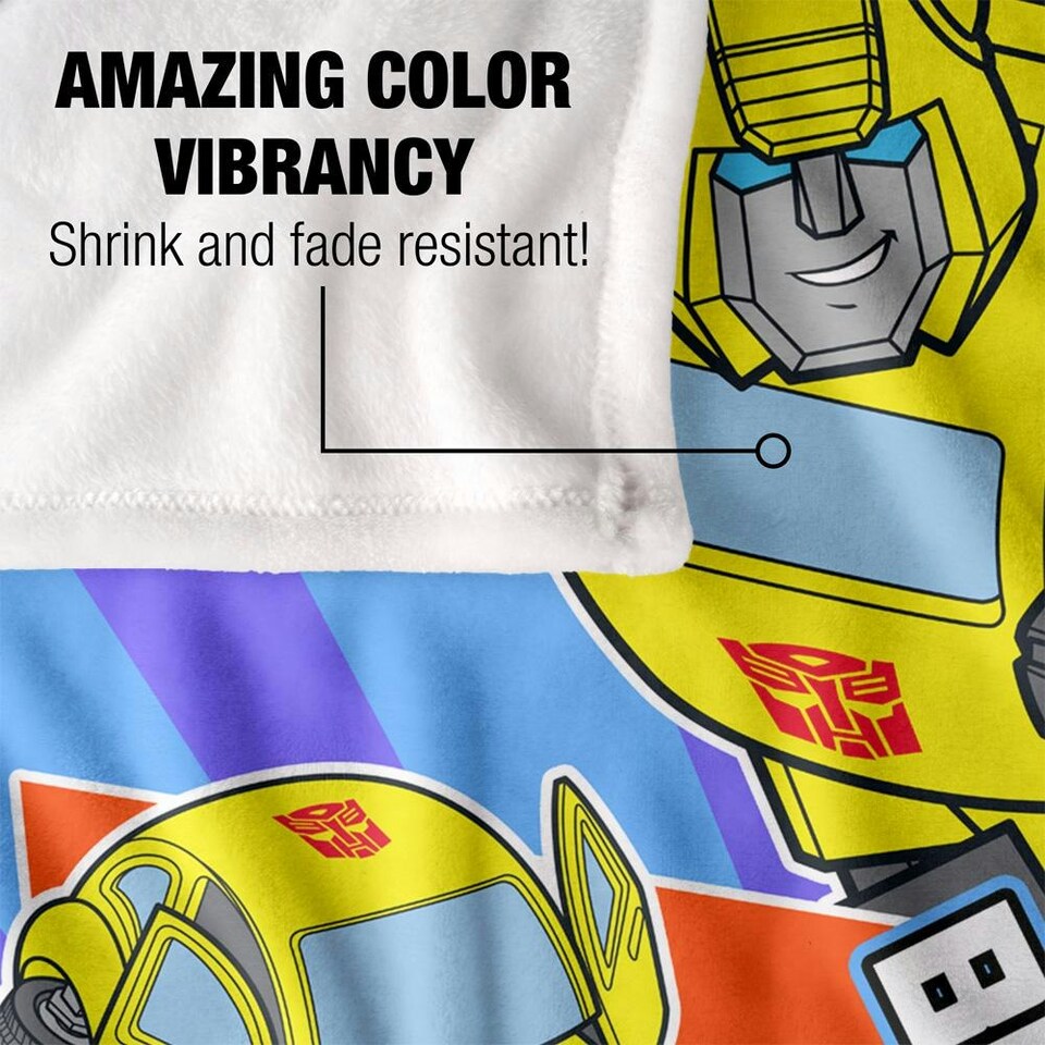 image 1 of Transformers Bumblebee Blanket - White - One Size