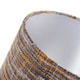image 5 of Vintage Lined Linen Fabric Lamp Shade in Mustard Burgundy and Grey | Orange | Orange | 1