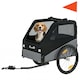image 1 of PawHut Dog Bike Trailer for Small & Medium Pets with 20" Rubber Wheels, Grey