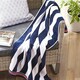 image 2 of Nautical Striped Beach Towel 70 x 140cm - 100% Cotton Blue | Navy Stripe | One size