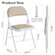 image 5 of Set of 6 Folding Dining Chairs with Metal Frame and Padded Seats