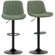 image 1 of HOMCOM Bar Stools Set of 2, Modern Armless Bar Chairs Green