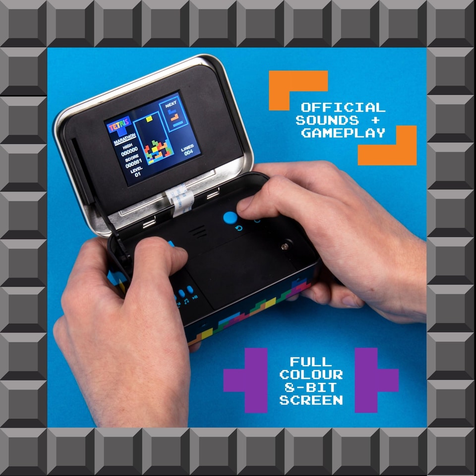 image 1 of Tetris Arcade in a Tin Colour Handheld Game with 2.4" Screen