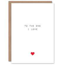 One I Love Anniversary Valentines Him One I Love Her Card