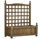 image 6 of Outsunny Raised Garden Bed with Trellis Garden Planters Indoor Outdoor Natural