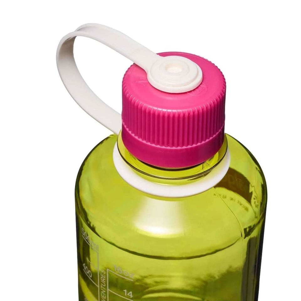 image 1 of Nalgene Narrow Mouth 500ml Tritan Renew Water Bottle - Endive - Fuchsia Purple Cap