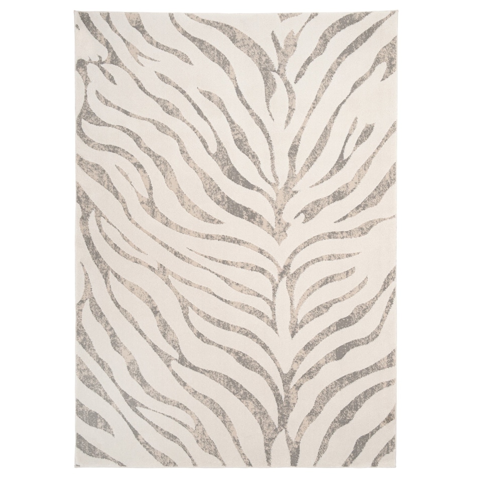 image 1 of KUKOON Animal Print Plush Pile Black White Zebra Living Room Area Rug 200cm x 290cm