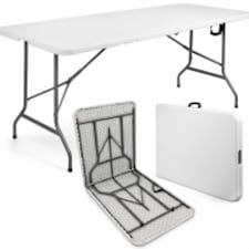 6ft Folding Table Heavy Duty Trestle Camping Table & Outdoor