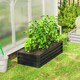 image 9 of Outsunny Raised Garden Bed Elevated Planter Box for Flowers Grey