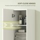 image 4 of HOMCOM Wall Mounted Slim Bathroom Storage Cabinet with 6-Tier Shelf White | White | 30W x 30D x 161H cm