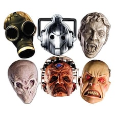Doctor Who Monsters Cardboard Face Masks - Pack of 6