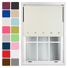 Cut to Size Blackout Roller Blind with Square Eyelets | Custom Fit Window Blind by Furnished